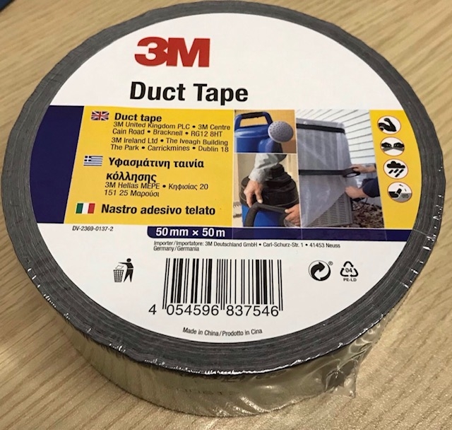 NASTRO ADESIVO TELATO DUCT TAPE BLACK ORIGINALE 3M - Pelusi